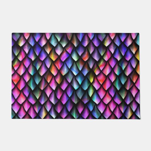 Rainbow Dragon Scales Doormat Fußmatte (Vorderseite)