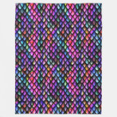 Rainbow Dragon Scales Fleece Blanket (Vorderseite)