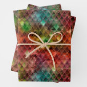 Rainbow Dragon Scales Geschenkpapier Set (Beispiel)
