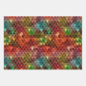 Rainbow Dragon Scales Geschenkpapier Set (Vorderseite)