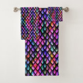 Rainbow Dragon Scales Handtuch Set (Insitu)