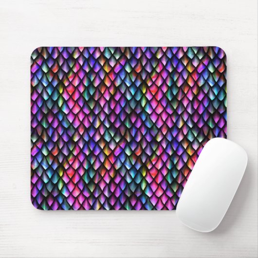 Rainbow Dragon Scales Mousepad (Mit Mouse)