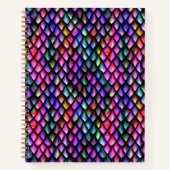 Rainbow Dragon Scales Notebook Notizblock (Vorderseite)