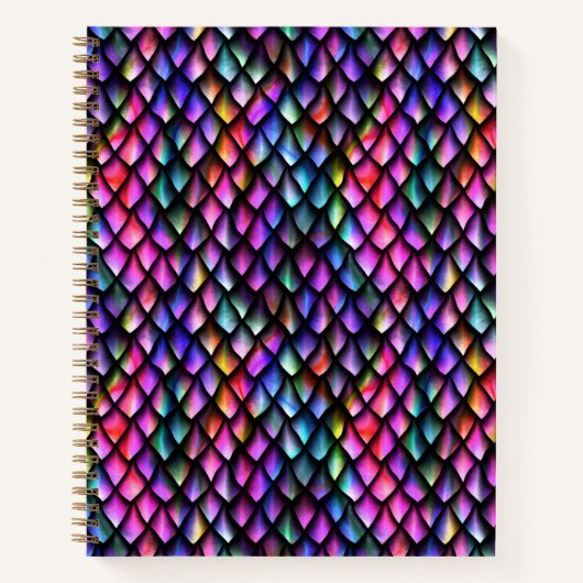 Rainbow Dragon Scales Notebook Notizblock (Vorderseite)