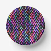 Rainbow Dragon Scales Paper Bowls Pappteller (Vorderseite)