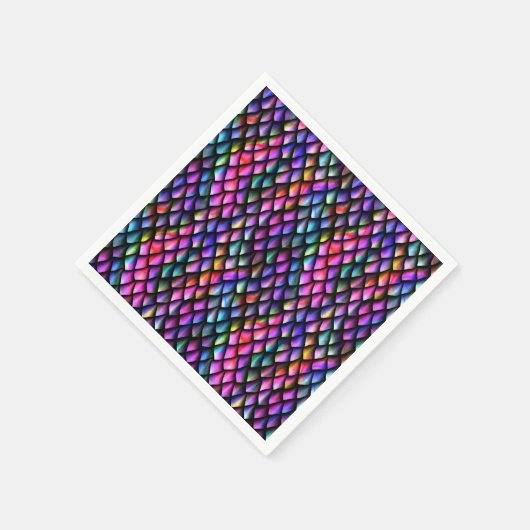 Rainbow Dragon Scales Paper Napkins Serviette (Ecke)