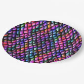Rainbow Dragon Scales Paper Tellers Pappteller (Schrägansicht)