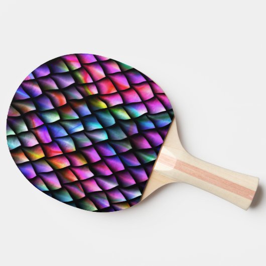 Rainbow Dragon Scales Ping Pong Paddle Tischtennis Schläger (Seitenansicht)