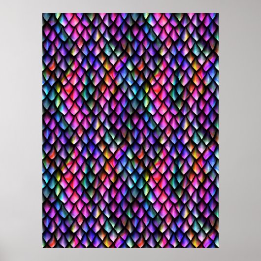 Rainbow Dragon Scales Poster (Vorne)