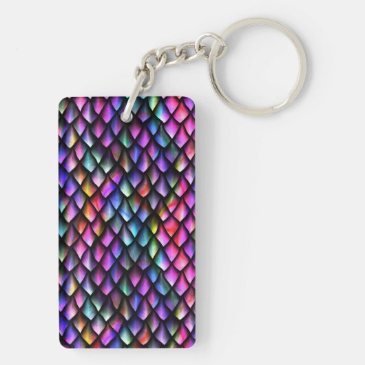 Rainbow Dragon Scales Schlüsselanhänger (Rückseite)