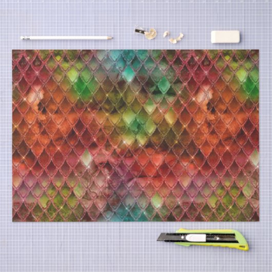 Rainbow Dragon Scales Seidenpapier (Handwerk)