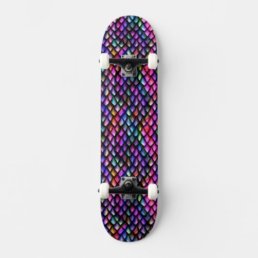 Rainbow Dragon Scales Skateboard (Vorderseite)