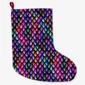 Rainbow Dragon Scales Strumpf Großer Weihnachtsstrumpf (Vorderseite)