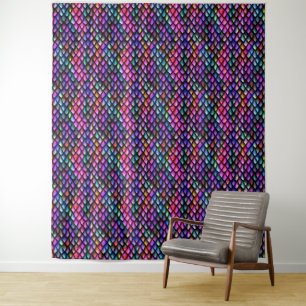 Rainbow Dragon Scales Tapestry Wandteppich
