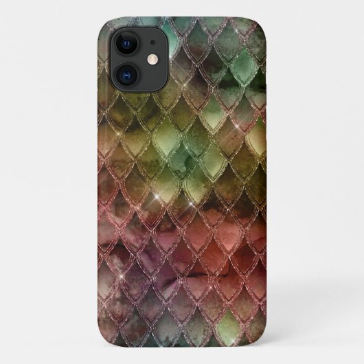 Rainbow Dragon Scales Texture Case-Mate iPhone Hülle (Rückseite)