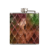 Rainbow Dragon Scales Texture Flachmann (Rückseite)