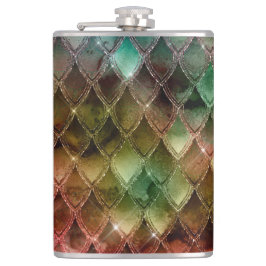 Rainbow Dragon Scales Texture Flachmann