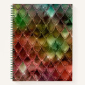 Rainbow Dragon Scales Texture Notizblock (Vorderseite)