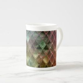 Rainbow Dragon Scales Texture Porzellantasse