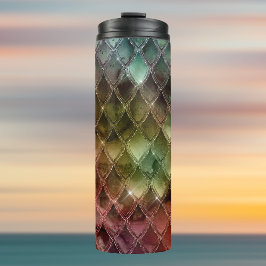 Rainbow Dragon Scales Texture Thermosbecher