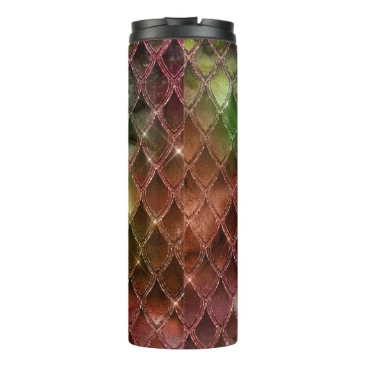 Rainbow Dragon Scales Texture Thermosbecher (Rückseite)