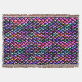Rainbow Dragon Scales Throw Decke (Vorderseite)