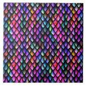 Rainbow Dragon Scales Tile Fliese (Vorderseite)