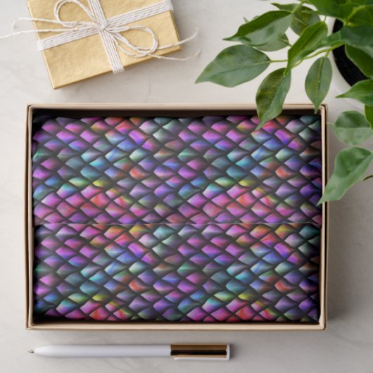 Rainbow Dragon Scales Tissue Seidenpapier (Geschenk)