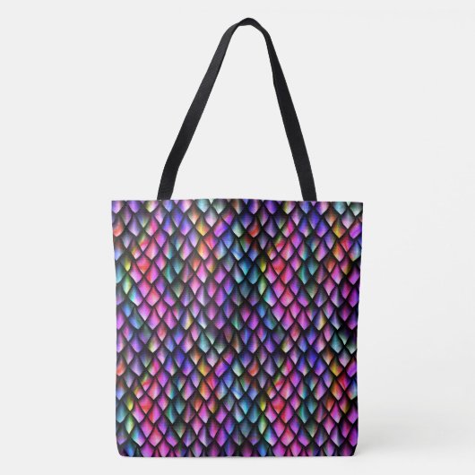 Rainbow Dragon Scales Tote Bag Tasche (Vorderseite)