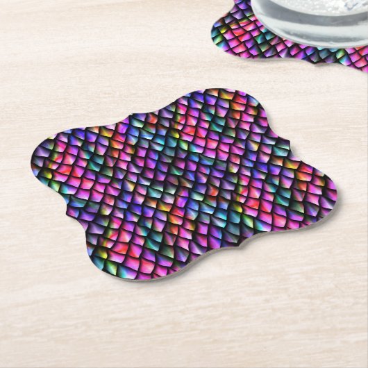 Rainbow Dragon Scales Untersetzer (angewinkelt)
