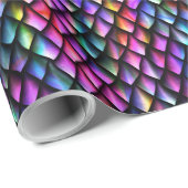 Rainbow Dragon Scales Wrapping Paper Geschenkpapier (Rolleneckpunkt)