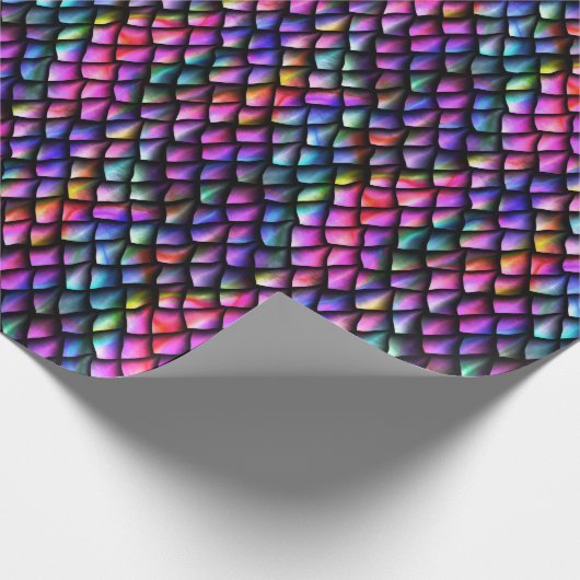 Rainbow Dragon Scales Wrapping Paper Geschenkpapier (Ecke)