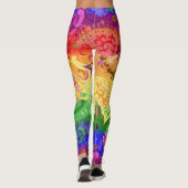 Rainbow Dragon Snake Fantasy Queen Pride Flag Leggings (Rückseite)