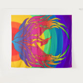 Rainbow Dragon Tapestry Wandteppich (Vorderseite (Horizontal))