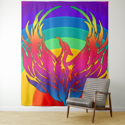 Rainbow Dragon Tapestry Wandteppich (Beispiel)
