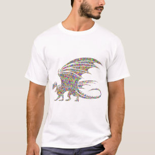 Rainbow Dragon Tribal Tattoo Idee T-Shirt