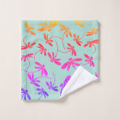 Rainbow Dragonflies Badhandtuch Set (Waschlappen)