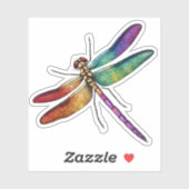 Rainbow Dragonfly Aufkleber (Blatt)