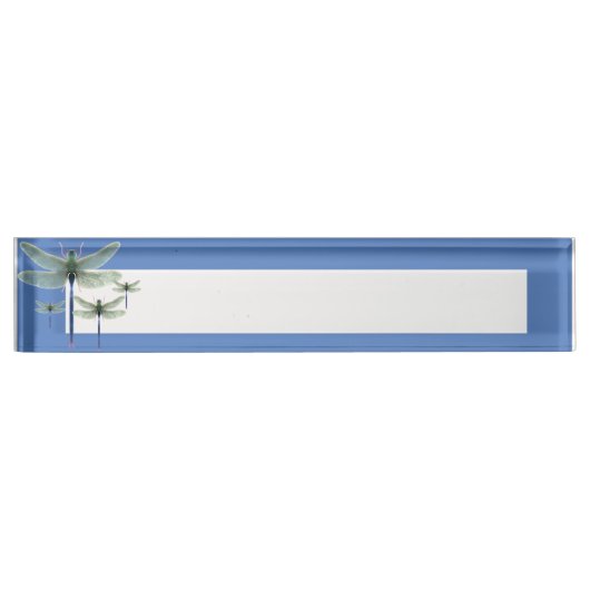 Rainbow Dragonfly Desk Namensplakette (Vorderseite)