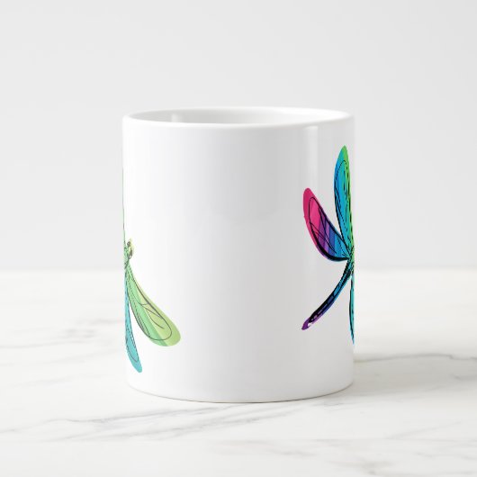 Rainbow Dragonfly Jumbo-Tasse (Vorderseite)