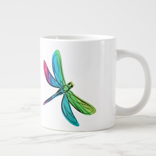 Rainbow Dragonfly Jumbo-Tasse (Rechts)