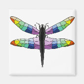 Rainbow Dragonfly-Magnet Magnet (Vorne)