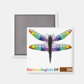 Rainbow Dragonfly-Magnet Magnet (Vorderseite/Rückseite)
