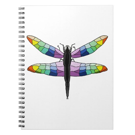Rainbow Dragonfly-Notizbuch Notizblock (Vorderseite)