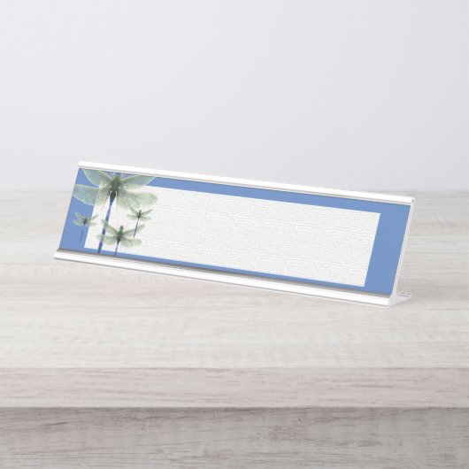 Rainbow Dragonfly Schreibtischnamensplakette (Vorderseite )