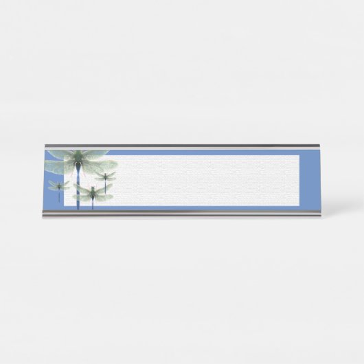 Rainbow Dragonfly Schreibtischnamensplakette (Vorderseite )