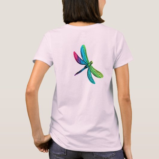 Rainbow Dragonfly T-Shirt (Rückseite)