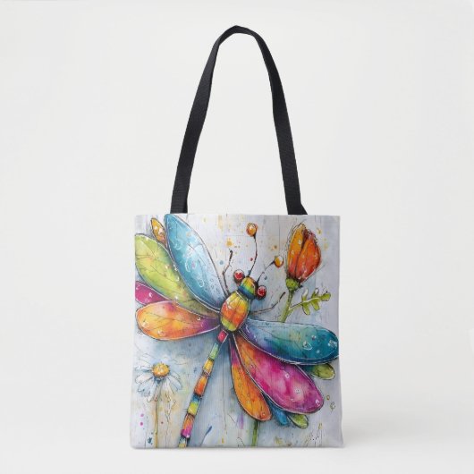 Rainbow Dragonfly Tasche (Vorderseite)