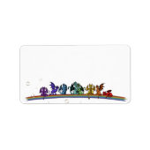 Rainbow Dragons Adressaufkleber (Vorne)