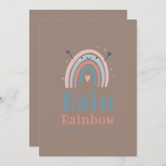 Rainbow Drawing Heart Icon Pastel AestheticArt Einladung (Vorne/Hinten)